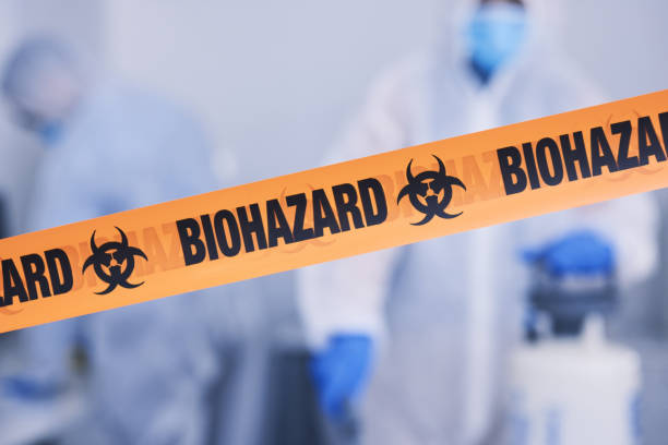Professional Biohazard Cleanup technician working in Irvington, NJ